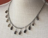 SILPADA Jewelry - Retired ~ Smoky Quartz & Sterling Silver Teardrop Necklace