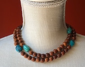 SILPADA Jewelry - Retired ~ Turquoise & Wood Bead Necklace
