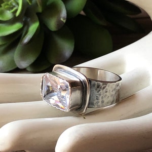 SILPADA Jewelry - Retired ~ Cubic Zirconia & Matte Sterling Silver Ring