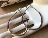 SILPADA Jewelry - Retired ~ 'PURPLE PANACHE' Glass Beads & Sterling Silver Earrings W2771