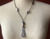 SILPADA Jewelry - Retired ~ Coral & Sterling Silver Leather Necklace