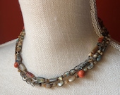 SILPADA Jewelry - Retired ~ 'FIESTA FUN'  Coral & Sterling Silver Necklace