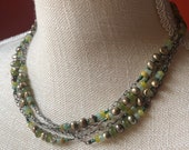 SILPADA Jewelry - Retired ~ Green Pearl & Jade Multi-Strand Sterling Silver Necklace