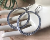 SILPADA Jewelry - Retired  ~ Sterling Silver Textured Hoop Dangle Earrings