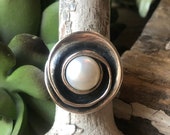 SILPADA Jewelry - Retired  ~ Pearl & Sterling Silver 'LILY PEARL' Ring ~ Size 7