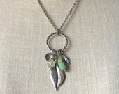 SILPADA Jewelry - Retired ~ Turquoise & Sterling Silver Feather Charm Necklace