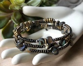 SILPADA Jewelry - Retired ~ Abalone & Bronze Seed Bead Wrap Bracelet