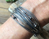 SILPADA Jewelry - Retired ~ Sterling Silver & Gray Metallic Leather Bracelet