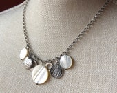 SILPADA Jewelry - Retired ~ Mother of Pearl and Sterling Silver Charm Necklace