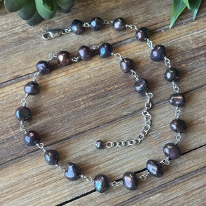 SILPADA Jewelry - Retired ~ Iridescent Gray Purple Pearl & Sterling Silver Necklace N1183