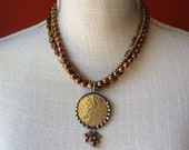 SILPADA Jewelry - Retired ~ Bronze Freshwater Pearl  & Tiger's Eye Necklace