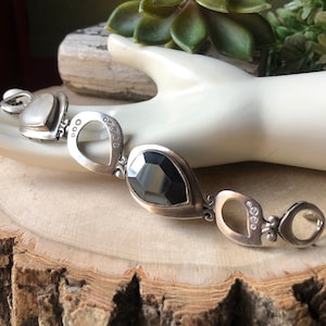 SILPADA Schmuck - Pensioniert ~ Sterling Silber &#39;TUXEDO&#39; Stein Glieder Armband