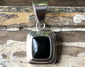 SILPADA Jewelry - Retired  ~ Black Stone Inlay & Sterling Silver Pendant