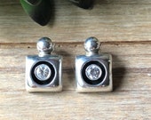 SILPADA Jewelry - Retired ~ Cubic Zirconia & Sterling Silver Square Post Earrings