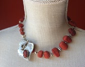 SILPADA Jewelry - Retired ~ Red Sponge Coral & Sterling Silver Necklace