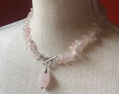 SILPADA Jewelry - Retired ~ Rose Quartz & Sterling Silver Bead Necklace
