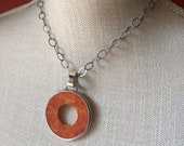 SILPADA Jewelry - Retired ~ Sterling Silver & Sponge Coral Pendant Necklace