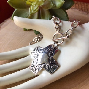 SILPADA Jewelry - Retired ~ Sterling Silver &#39;VIRTUOSITY&#39; Stamped Cross Necklace