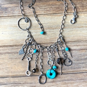 SILPADA Jewelry - Retired ~ Turquoise & Sterling Silver Charm Necklace