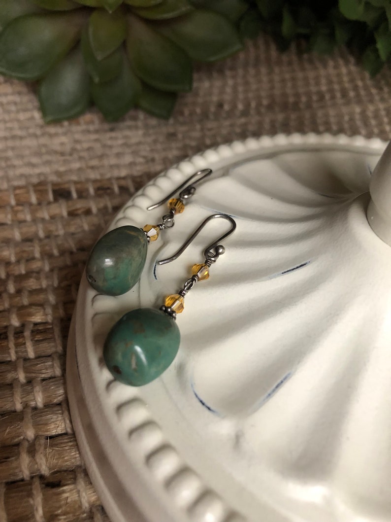 SILPADA Jewelry Retired ~ Turquoise /& Glass Sterling Silver Earrings