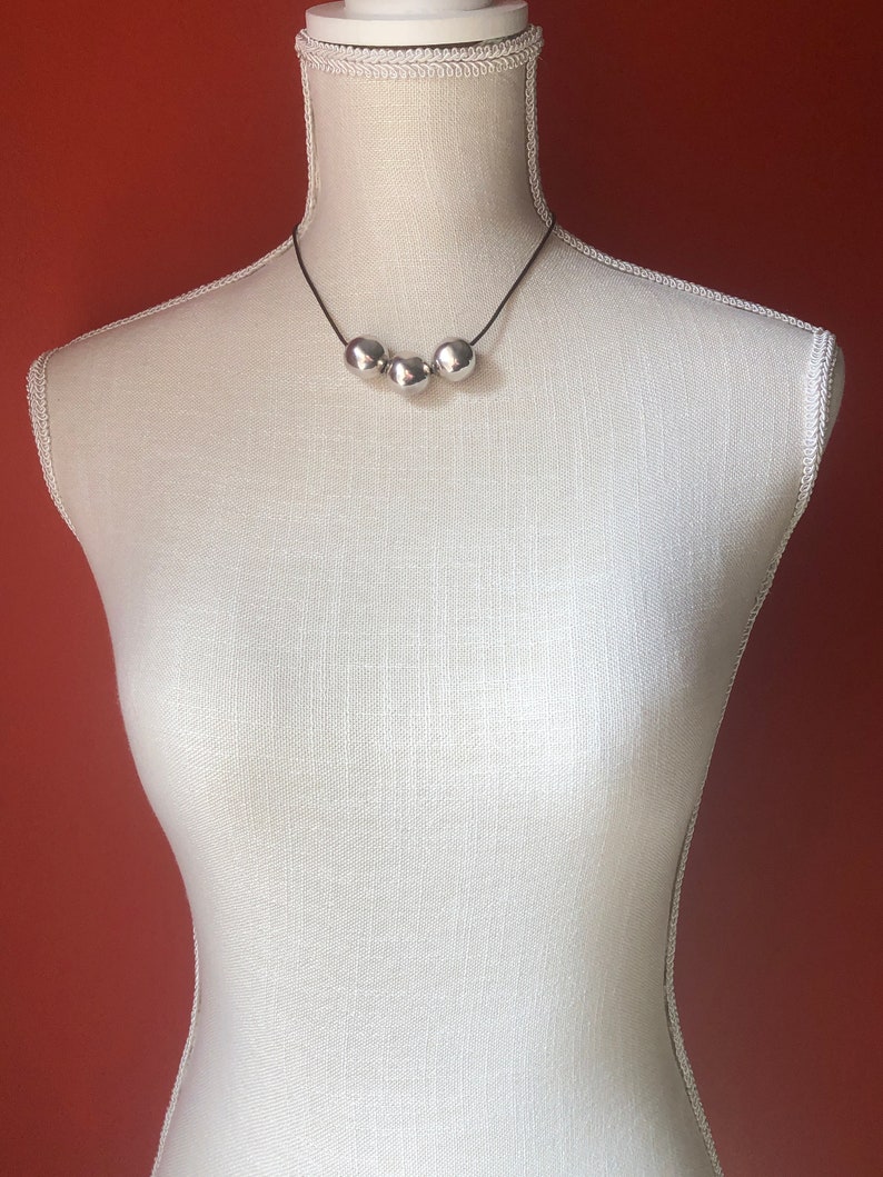 SILPADA Jewelry Retired ~ Sterling Silver Ball /& Leather Necklace