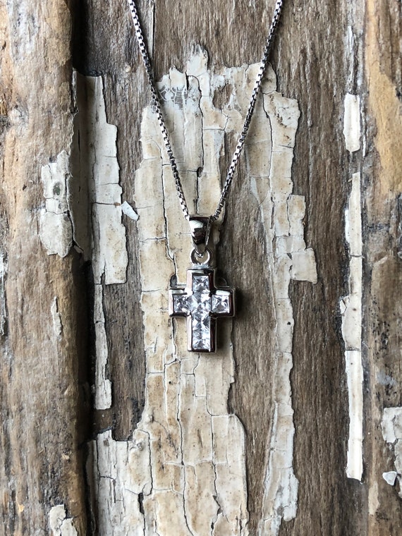 SILPADA Jewelry Retired Cubic Zirconia Sterling Silver Cross