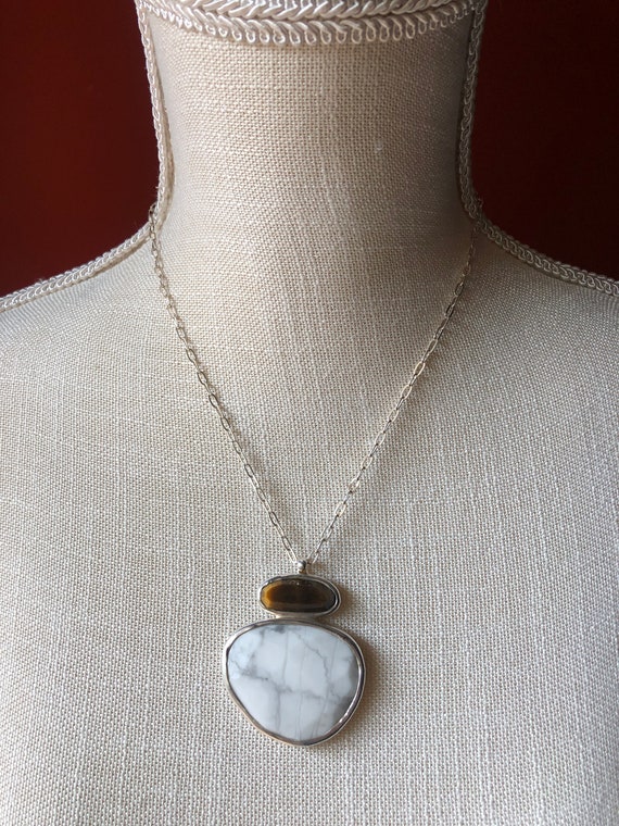 SILPADA Jewelry Retired Quartz magnesite DAY and NIGHT Sterling
