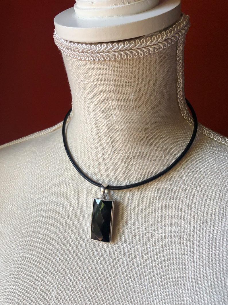 SILPADA Jewelry Retired ~ Faceted Black Onyx /& Sterling Silver Pendant