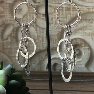 SILPADA Jewelry Retired Sterling Silver 'CHAIN REACTION' Oval Link Dangle Earrings image 2