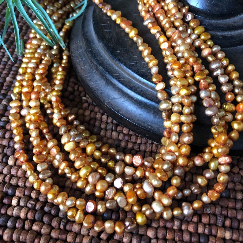 Vintage SILPADA Jewelry ~ Copper Freshwater Pearl Multi-Strand Necklace