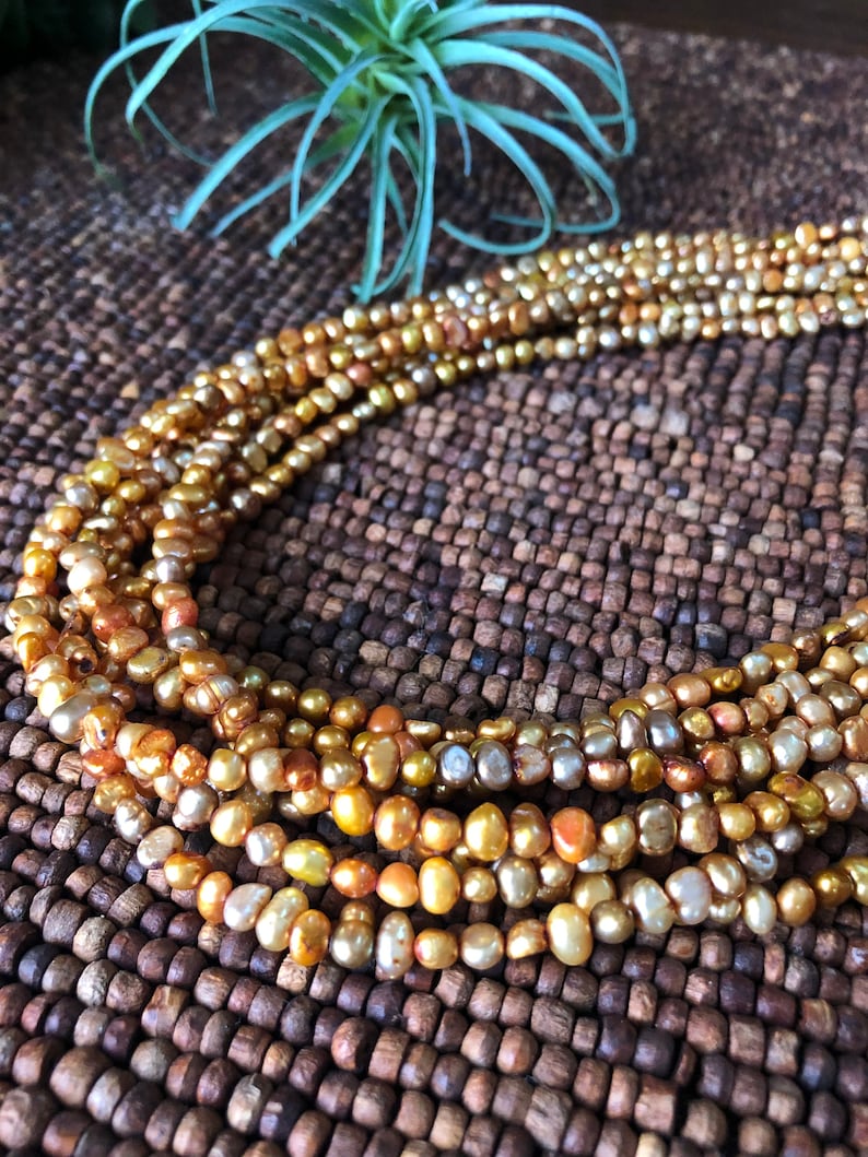 Vintage SILPADA Jewelry ~ Copper Freshwater Pearl Multi-Strand Necklace