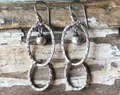 SILPADA Jewelry - Retired ~ Sterling Silver Matte Oval Link Dangle Earrings