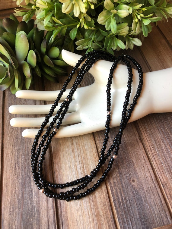 Bohemian Style Natural Wood Bead Cascading Multi Strand Necklace And E –  Rosemarie Collections