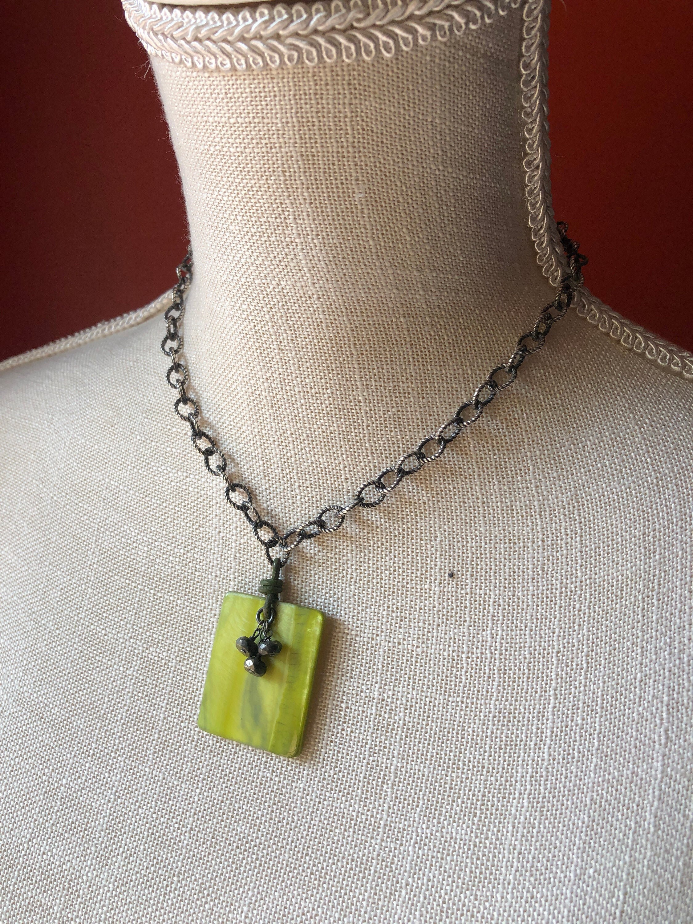 SILPADA Sterling Silver 17 inches Charm Necklace with Mother of Pearl