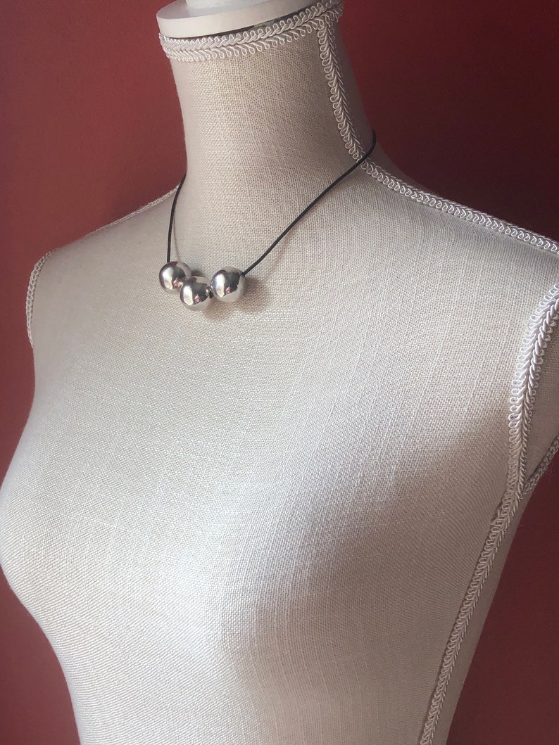 SILPADA Jewelry Retired ~ Sterling Silver Ball /& Leather Necklace