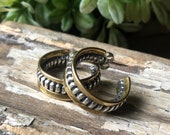 SILPADA Jewelry - Retired ~ Sterling Silver & Brass Rope Hoop Earrings