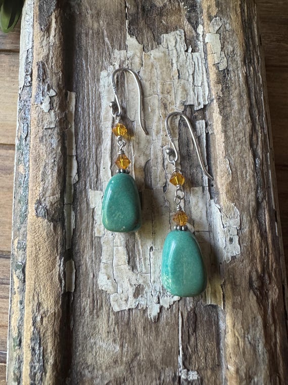 SILPADA Jewelry - Retired ~ Turquoise & Glass Sterling Silver Earrings