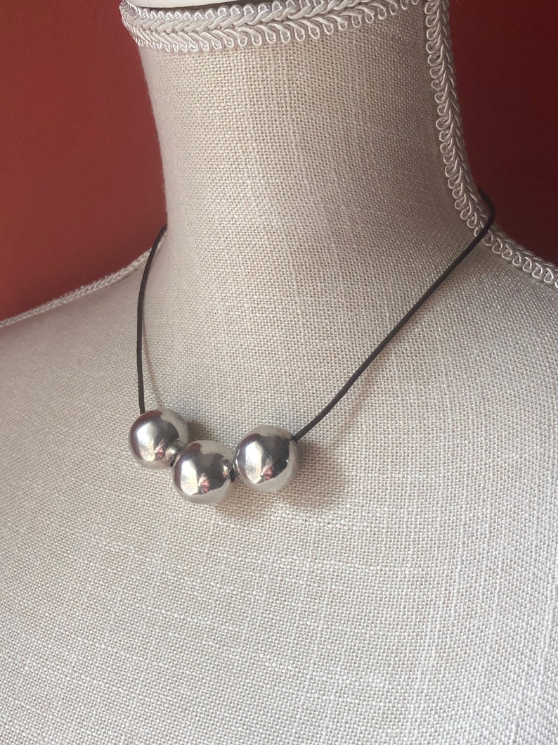 SILPADA Jewelry Retired ~ Sterling Silver Ball /& Leather Necklace