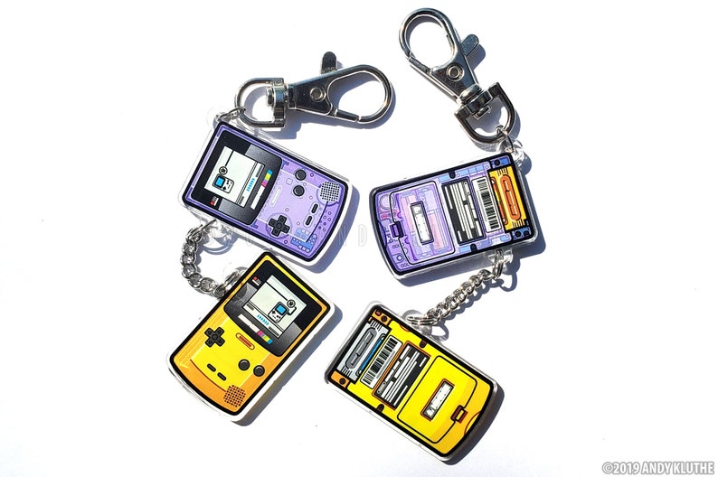 Gameboy Color Acrylic Keychain Charm Etsy Denmark