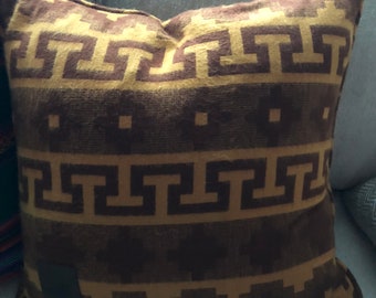 Peruvian Gold and Brown Pillow