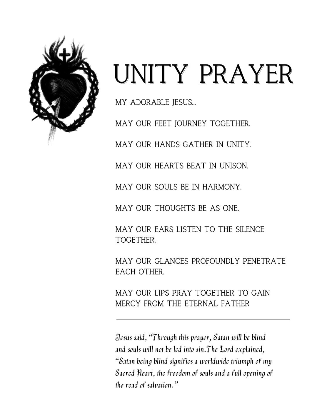 Unity Prayer Flame of Love Instant PDF Download | Etsy
