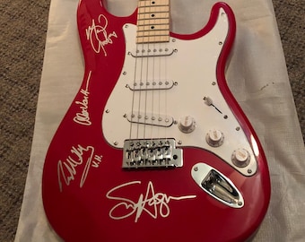 VAN HALEN w/ Hagar Autographed signed full size GUITAR