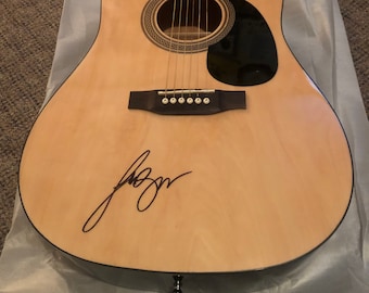 LUKE BRYAN  autographed signed full size GUITAR