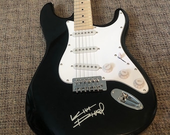 KEITH RICHARDS Los Rolling Stones autografiados firmaron nuevo GUITAR a tamaño completo