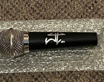 METALLICA James Hetfield  AUTOGRAPHED  signed Full size MICROPHONE