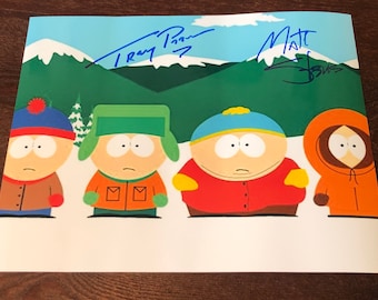 SOUTH PARK Trey Parker & Matt Stone signed  AUTOGRAPHED  8x10 photo