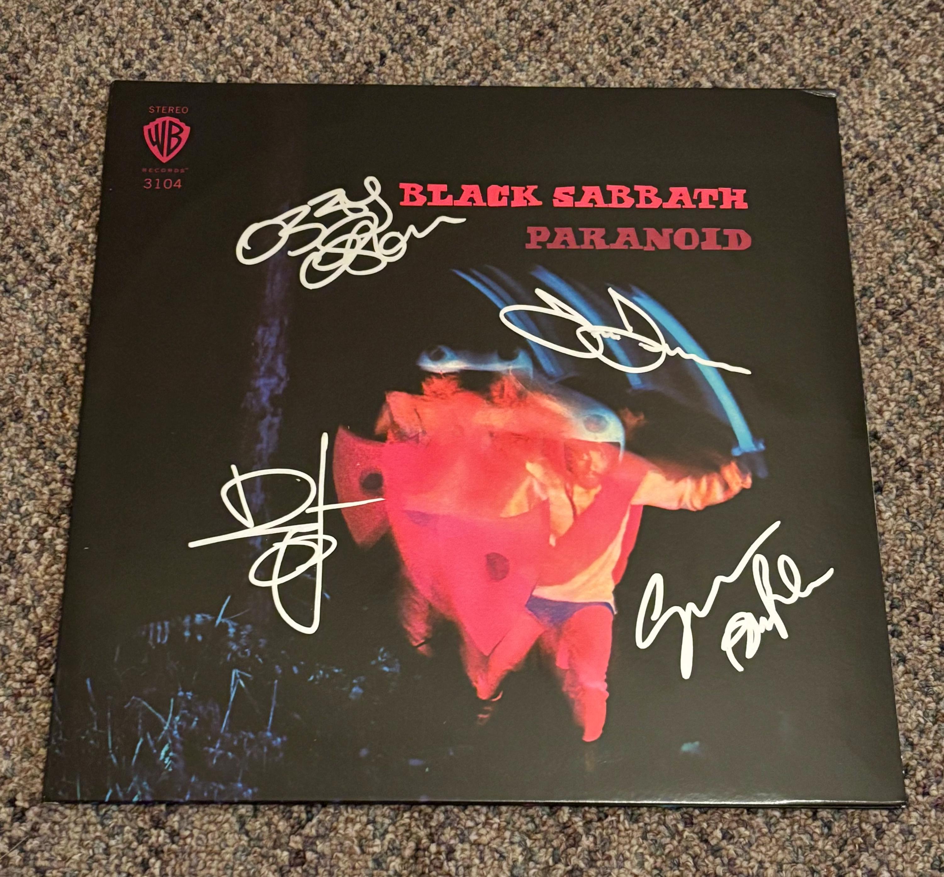 BLACK SABBATH ozzy osbourne autographed SIGNED #1 record vinyl