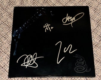 Metallica Original Autographed “the Black Album” Guitar Book (COA