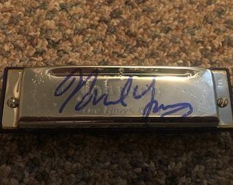 NEIL YOUNG signed AUTOGRAPHED full size harmonica