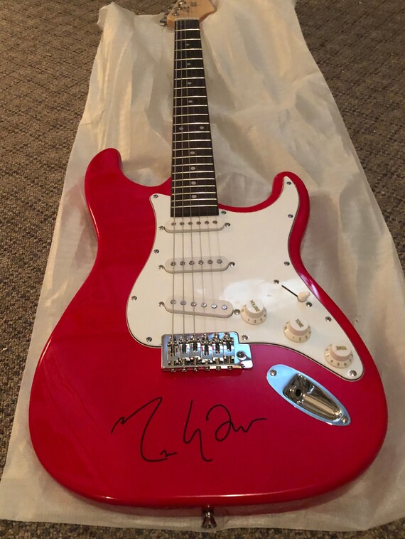 Mark Knophler Signature autograph VINYL DECAL Fender Dire Straits guitar
